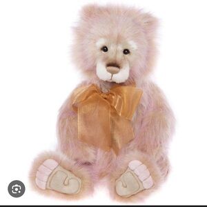 Charlie Bears SUNSET 19” large pink bear NWT